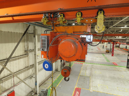 Cleveland Tramrail P&H 5 Ton Single Girder Underhung Bridge Crane 43' 8" Span