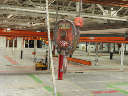 Cleveland Tramrail P&H 3 Ton Single Girder Underhung Bridge Crane 43' 8" Span