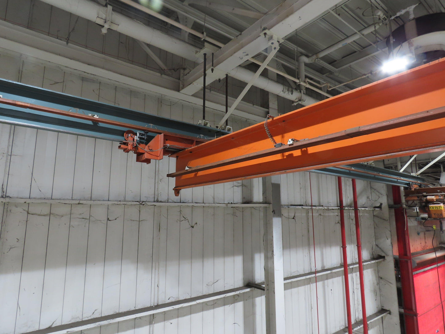 Cleveland Tramrail P&H 3 Ton Single Girder Underhung Bridge Crane 43' 8" Span