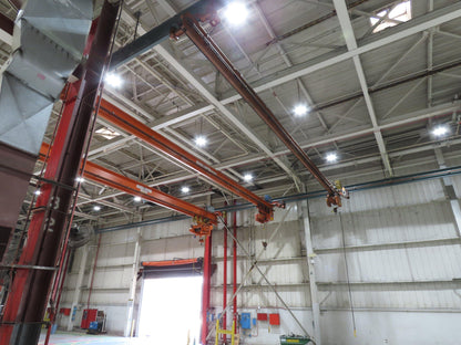 Cleveland Tramrail P&H 1 Ton Single Girder Underhung Bridge Crane 43' 8" Span