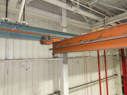 Cleveland Tramrail P&H 1 Ton Single Girder Underhung Bridge Crane 43' 8" Span