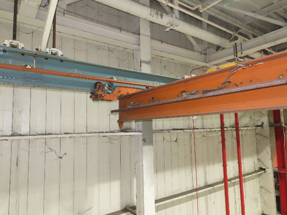Cleveland Tramrail P&H 1 Ton Single Girder Underhung Bridge Crane 43' 8" Span