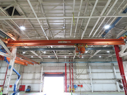 Cleveland Tramrail P&H 5 Ton Single Girder Underhung Bridge Crane 45' 10" Span