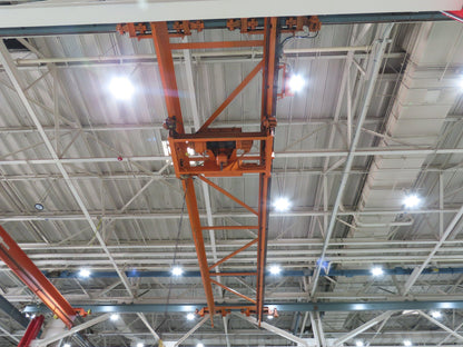 Cleveland Tramrail P&H 7.5 Ton Double Girder Underhung Bridge Crane 45' 10" Span