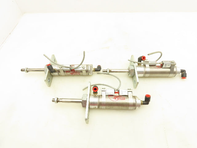 Bimba MRS-122-D Pneumatic Cylinder 2" Stroke 1-1/4" Bore Lot of 3