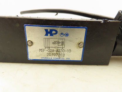 Northman HP MSF-02A-A230-10 Hydraulic Speed Control Valve 230V Coil Adjustable