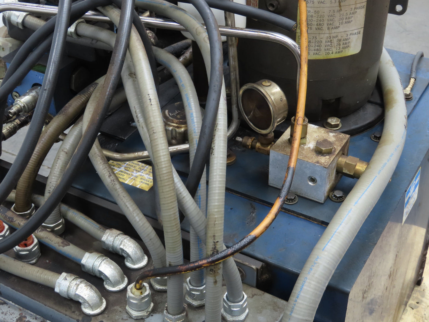 Monarch T-10-30 Hydraulic Power Unit Dyna Pack 2PD11.3D Pump 10GPM 7.5Hp 3Ph