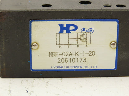 Northman HP MRF-02A-K-1-20 Hydraulic Modular Relief Valve 120-1000PSI