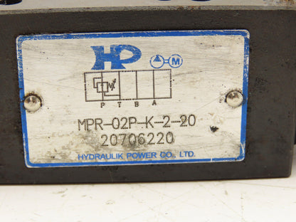 Northman HP MPR-02P-K-2-20 Hydraulic Modular Relief Valve 500-2000PSI