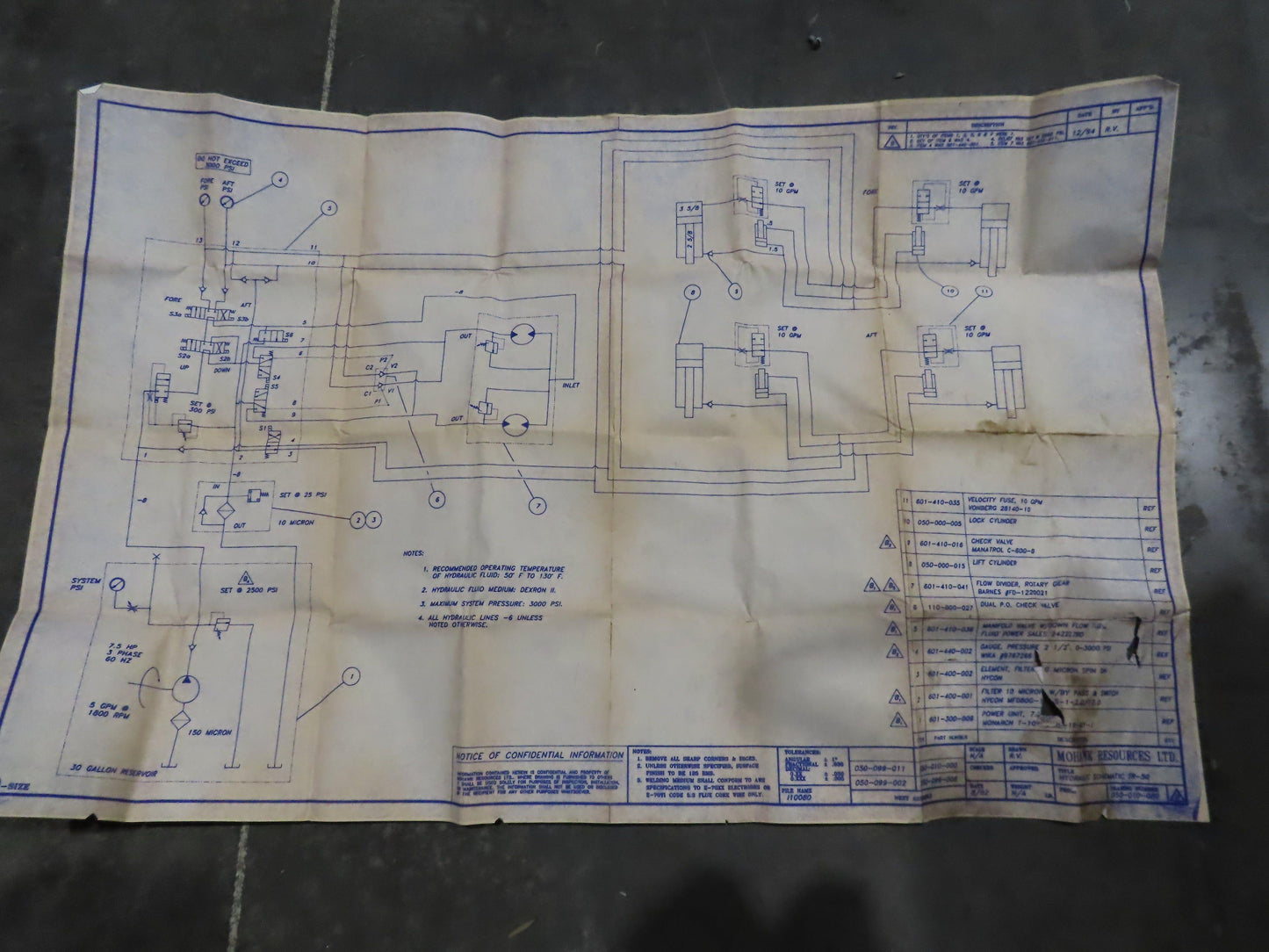 Monarch T-10-30 Hydraulic Power Unit Dyna Pack 2PD11.3D Pump 10GPM 7.5Hp 3Ph