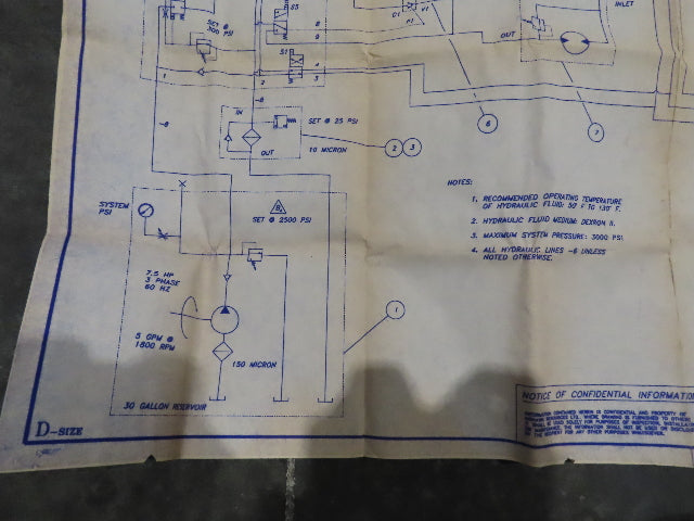 Monarch T-10-30 Hydraulic Power Unit Dyna Pack 2PD11.3D Pump 10GPM 7.5Hp 3Ph