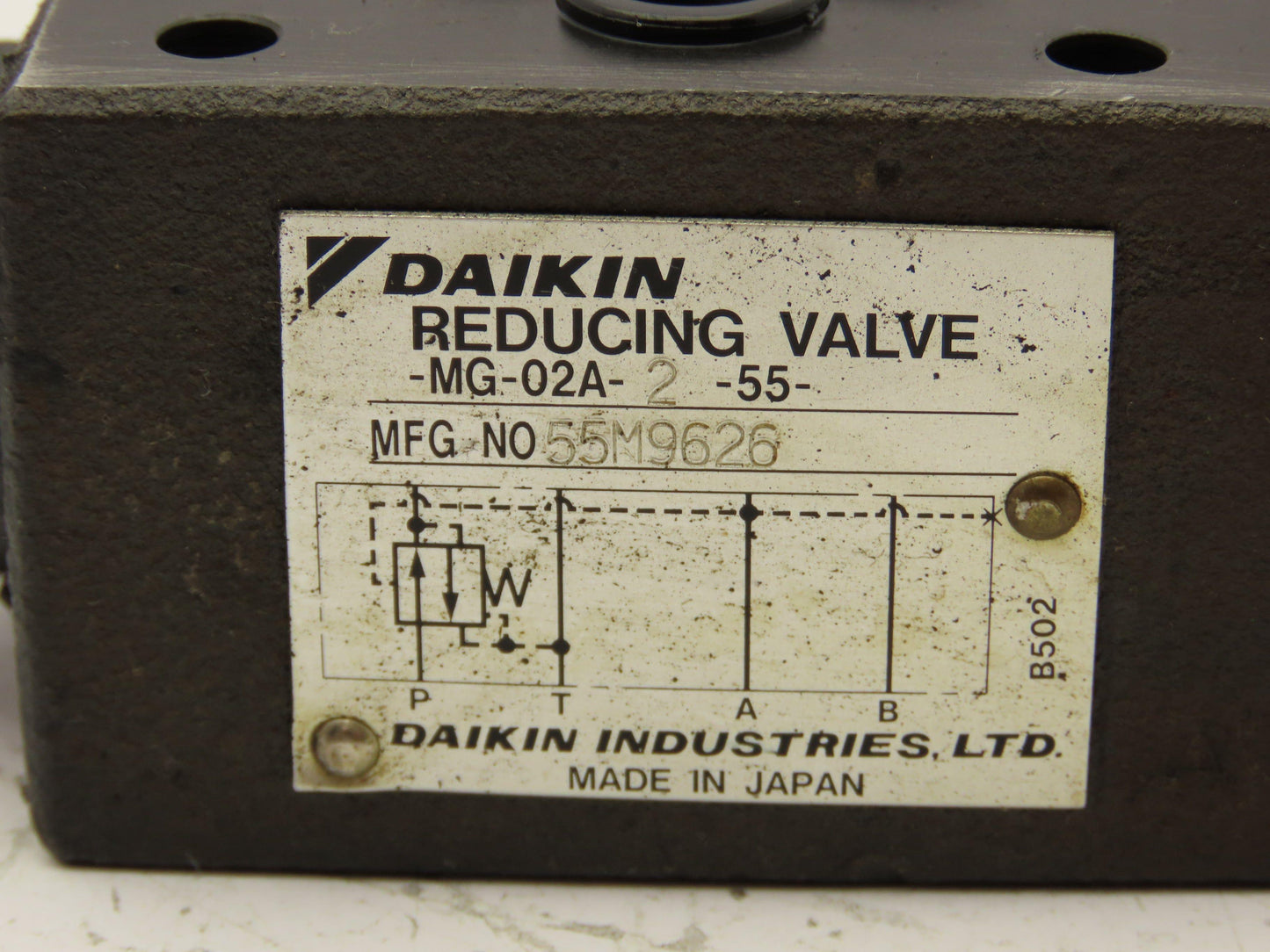 Daikin MG-02A-2-55 Hydraulic Pressure Reducing Stack Valve D03