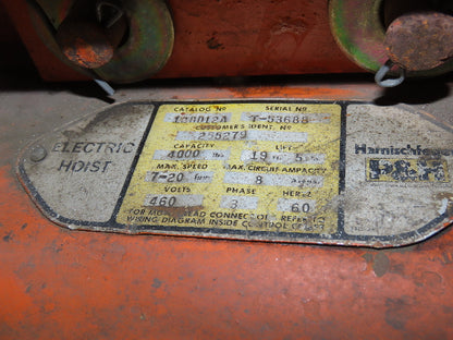 Cleveland Tramrail P&H 2 Ton Single Girder Underhung Bridge Crane 45' 10" Span