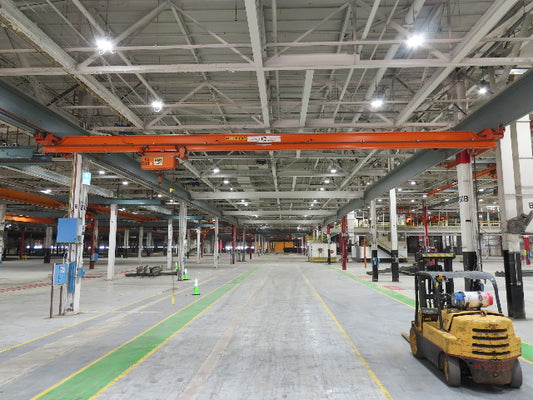 Cleveland Tramrail P&H 2 Ton Single Girder Underhung Bridge Crane 45' 10" Span