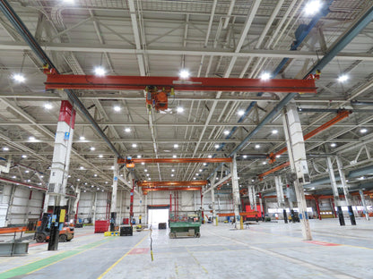Cleveland Tramrail P&H 5 Ton Single Girder Underhung Bridge Crane 45' 10" Span