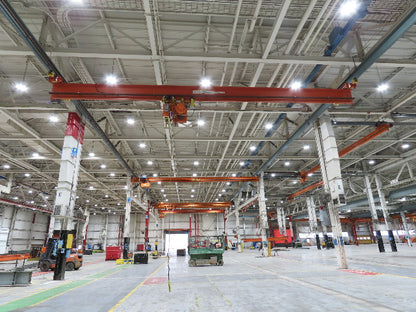 Cleveland Tramrail P&H 5 Ton Single Girder Underhung Bridge Crane 45' 10" Span