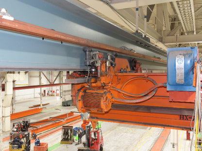 Cleveland Tramrail P&H 1 Ton Single Girder Underhung Bridge Crane 45' 10" Span