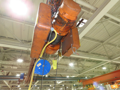 Cleveland Tramrail P&H 1 Ton Single Girder Underhung Bridge Crane 45' 10" Span