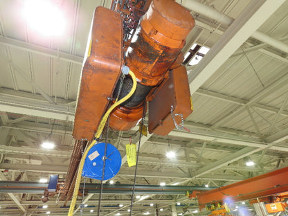 Cleveland Tramrail P&H 1 Ton Single Girder Underhung Bridge Crane 45' 10" Span