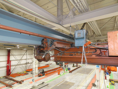 Cleveland Tramrail P&H 1 Ton Single Girder Underhung Bridge Crane 45' 10" Span