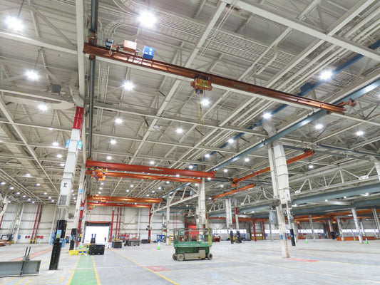 Cleveland Tramrail P&H 1 Ton Single Girder Underhung Bridge Crane 45' 10" Span