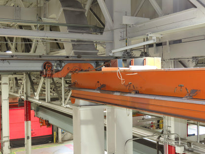 Cleveland Tramrail P&H 1 Ton Single Girder Underhung Bridge Crane 45' 10" Span