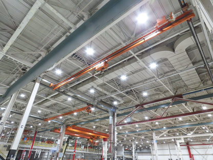 Cleveland Tramrail P&H 1 Ton Single Girder Underhung Bridge Crane 45' 10" Span