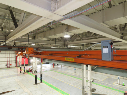 Cleveland Tramrail P&H 1 Ton Single Girder Underhung Bridge Crane 45' 10" Span