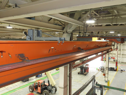Cleveland Tramrail P&H 1 Ton Single Girder Underhung Bridge Crane 45' 10" Span