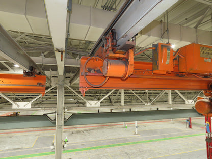 Cleveland Tramrail P&H 1 Ton Single Girder Underhung Bridge Crane 45' 10" Span