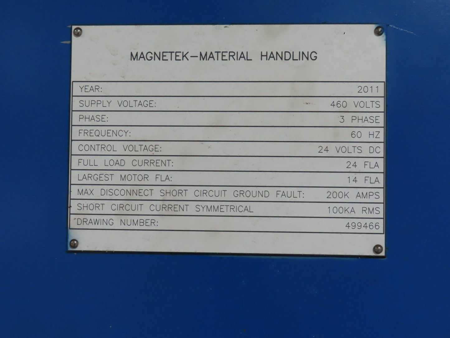 Acco Wright 7.5 Ton Double Girder Underhung Bridge Crane 18' 3" Span Work Rated