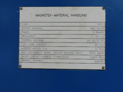 Acco Wright 7.5 Ton Double Girder Underhung Bridge Crane 18' 3" Span Work Rated