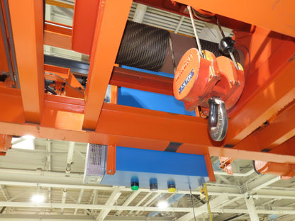 Acco Wright 7.5 Ton Double Girder Underhung Bridge Crane 18' 3" Span Work Rated