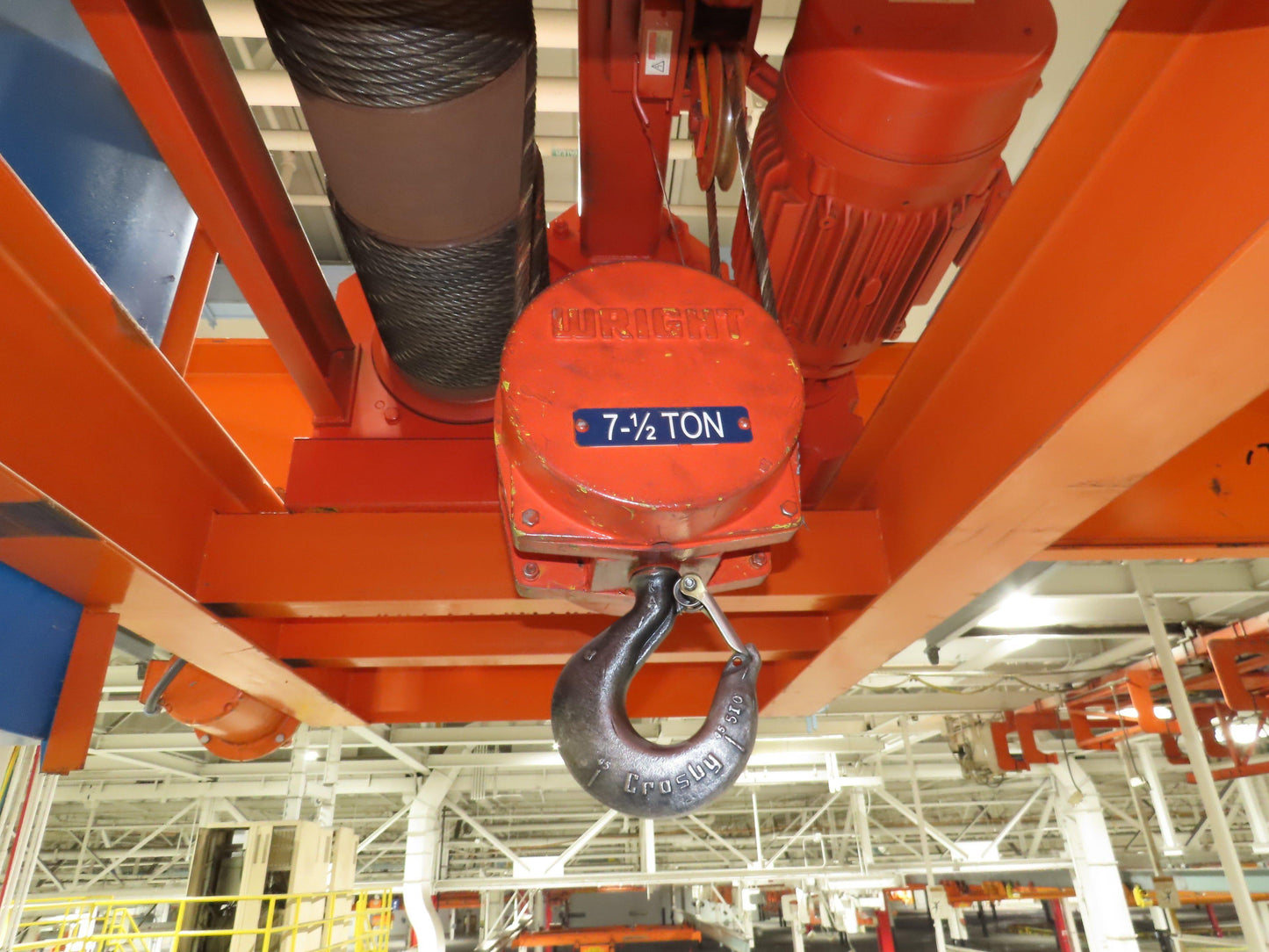 Acco Wright 7.5 Ton Double Girder Underhung Bridge Crane 18' 3" Span Work Rated