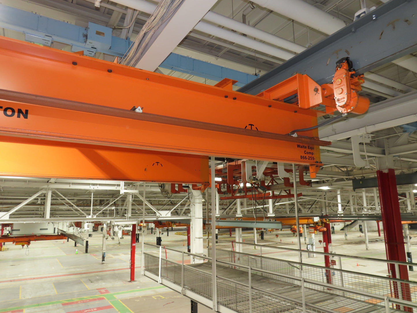 Acco Wright 7.5 Ton Double Girder Underhung Bridge Crane 18' 3" Span Work Rated