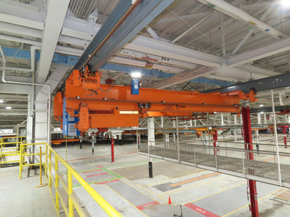 Acco Wright 7.5 Ton Double Girder Underhung Bridge Crane 18' 3" Span Work Rated