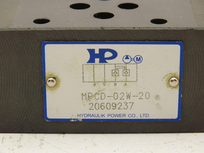 Northman HP MPCD-02W-20 Hydraulic Modular Pilot Operated Check Valve