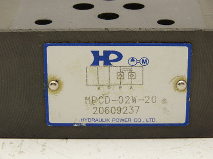 Northman HP MPCD-02W-20 Hydraulic Modular Pilot Operated Check Valve
