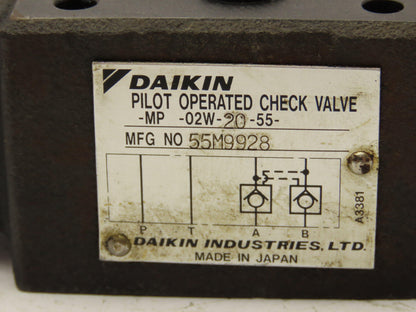 Daikin MP-02W-20-55 Hydraulic Pilot Operated Check Valve