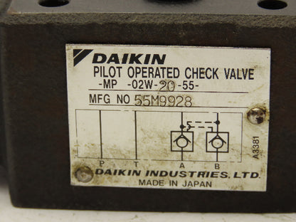 Daikin MP-02W-20-55 Hydraulic Pilot Operated Check Valve
