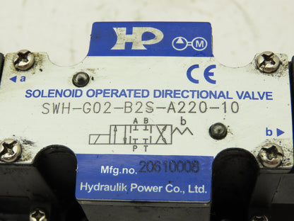 Northman HP SWH-G02-B2S-A220-10 Solenoid Operated Directional Control Valve