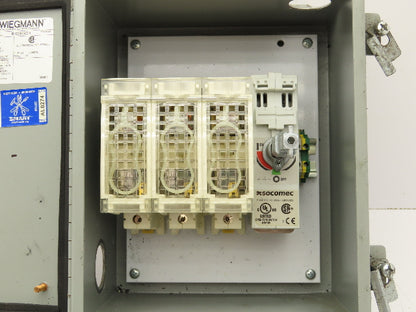 Wiegmann B100806CH Wall Mount Electrical Enclosure 10x8x6" With Disconnect