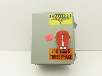 Wiegmann B100806CH Wall Mount Electrical Enclosure 10x8x6" With Disconnect