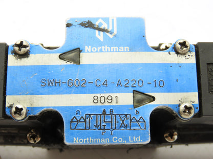 Northman SWH-G02-C4-A220-10 Hydraulic Solenoid Operated Direction Control Valve