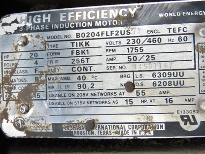 American Fan BIP-365 Backward Incline Blower Fan 37" OD 20Hp 230/460V 3Ph