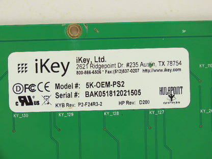 Ikey 5K-OEM-PS2 Panel Mount Industrial Keyboard Corded USB/PS2