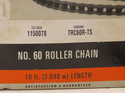 Countyline 1150078 Roller Chain Size 60 3/4" Pitch 10' Length Carbon Steel
