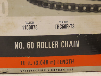 Countyline 1150078 Roller Chain Size 60 3/4" Pitch 10' Length Carbon Steel