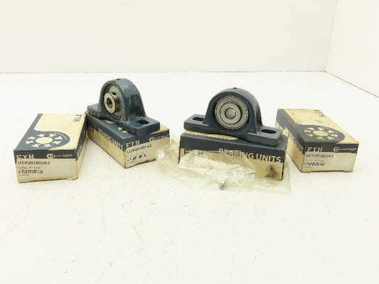 FYH UCP201-8J D1K2 Pillow Block Bearing 1/2" Bore Self Aligning 2 Bolt Lot Of 4