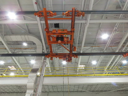 Cleveland Tramrail 7.5 Ton Double Girder Bridge Crane 18' 3" Span w/Remote